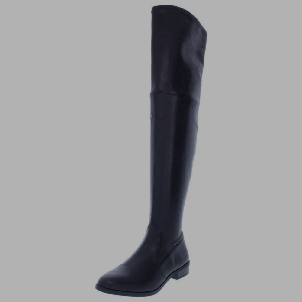 🌸INC| Leather Thigh High Boots